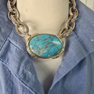 Studio Barse Turquoise and Silver Necklace